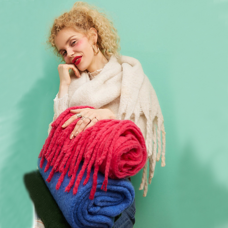 Cashmere Pashmina Wrap - Sciarpa invernale da donna di marca