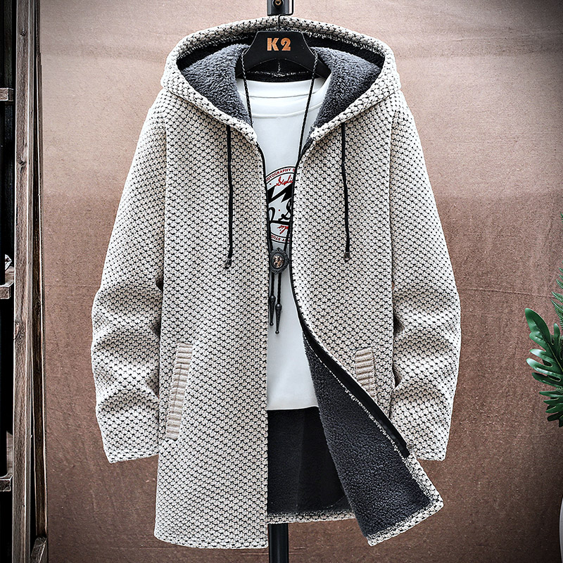 Wool Coat Peacoat - Cardigan da uomo Cappotto lungo in