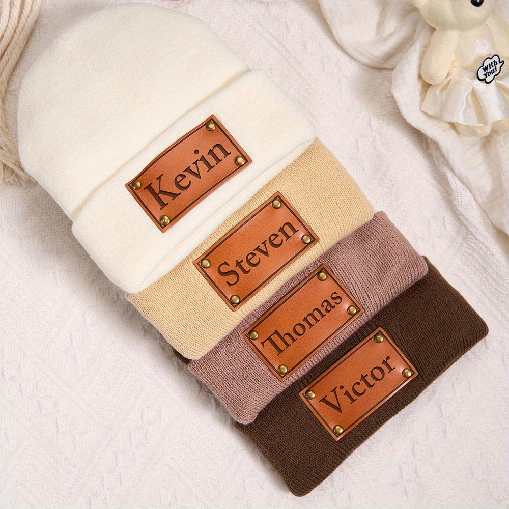 Berretto in maglia con patch i - Knit Beanie Hat Warm recensione e prezzo